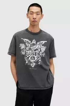 Хлопковая футболка COVENANT AllSaints, черный