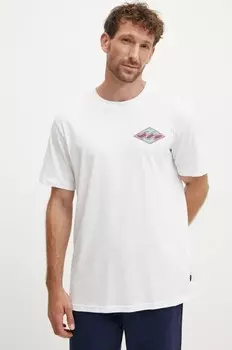 Хлопковая футболка Crayon Wave Billabong, белый