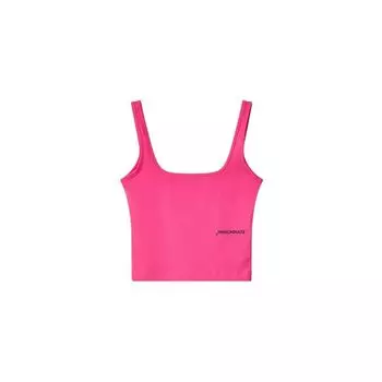 Хлопковая футболка цвета фуксии HINNOMINATE, фуксия