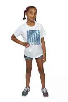 Хлопковая футболка цвета лиги справедливости с двойным рисунком цвета индиго DC Comics, белый