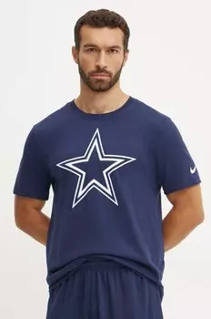 Хлопковая футболка Dallas Cowboys Nike, темно-синий