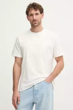 Хлопковая футболка DARIUS TEE Pepe Jeans, бежевый