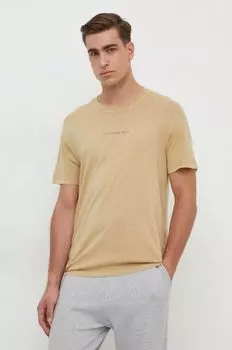 Хлопковая футболка Dave Tee Pepe Jeans, бежевый