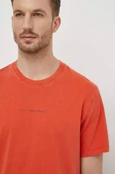 Хлопковая футболка Dave Tee Pepe Jeans, оранжевый
