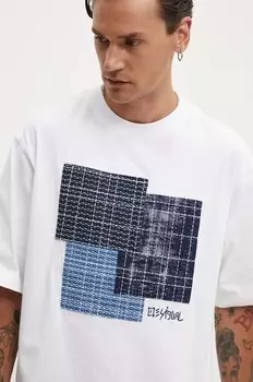 Хлопковая футболка Desigual ARNOLDO, белый