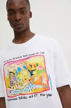 Хлопковая футболка Desigual JUDE, белый