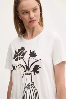 Хлопковая футболка Desigual SHADOW, белый