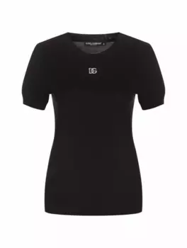 Хлопковая футболка DG Dolce&Gabbana, черный