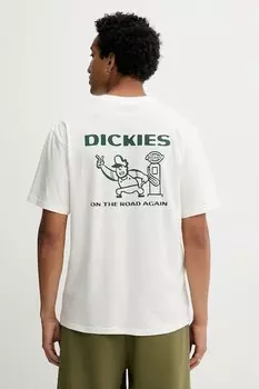 Хлопковая футболка Dickies, бежевый