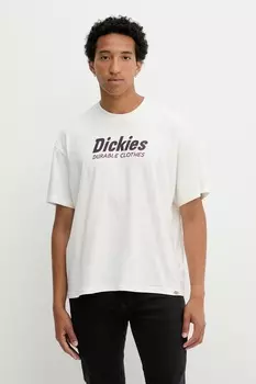 Хлопковая футболка Dickies, бежевый