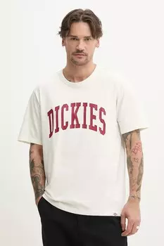 Хлопковая футболка Dickies, бежевый