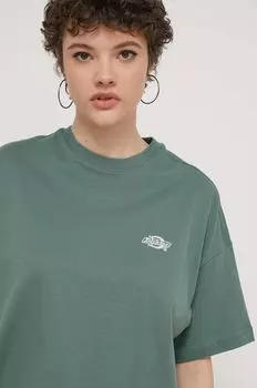Хлопковая футболка Dickies, зеленый