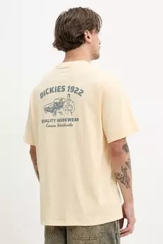 Хлопковая футболка Dickies, желтый