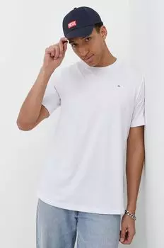 Хлопковая футболка Diesel, белый