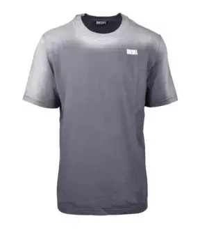 Хлопковая футболка Diesel, серый