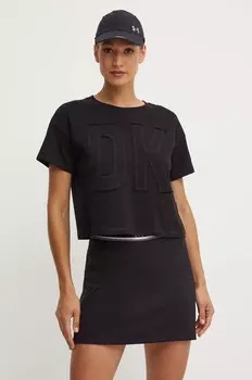 Хлопковая футболка Dkny, черный