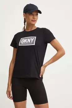 Хлопковая футболка Dkny, черный