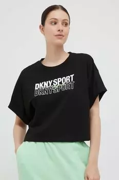 Хлопковая футболка Dkny DKNY, черный