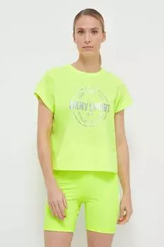 Хлопковая футболка Dkny DKNY, желтый