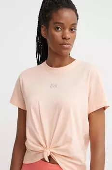 Хлопковая футболка Dkny, оранжевый