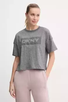 Хлопковая футболка Dkny, серый