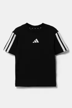 Хлопковая футболка для детей adidas, черный