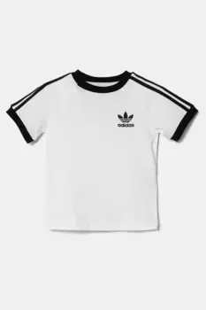 Хлопковая футболка для детей adidas Originals, белый