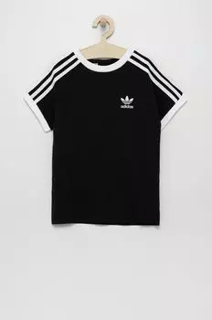 Хлопковая футболка для детей adidas Originals, черный