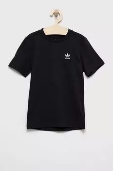 Хлопковая футболка для детей adidas Originals, черный