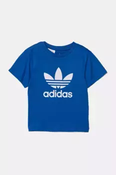 Хлопковая футболка для детей adidas Originals, синий