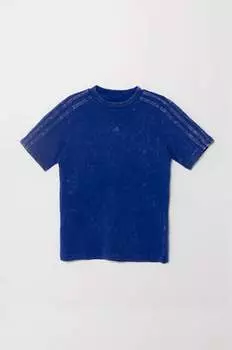 Хлопковая футболка для детей adidas, синий