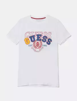 Хлопковая футболка для детей Guess, белый