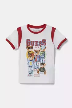 Хлопковая футболка для детей Guess, белый