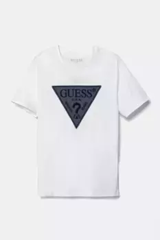 Хлопковая футболка для детей Guess, белый