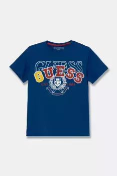 Хлопковая футболка для детей Guess, синий