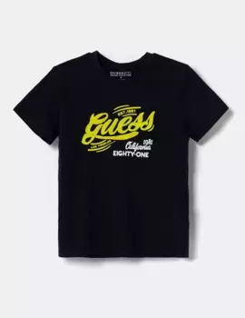 Хлопковая футболка для детей Guess, темно-синий