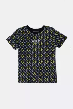 Хлопковая футболка для детей Guess, темно-синий
