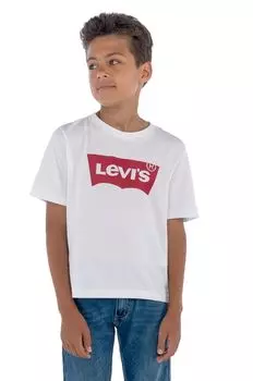 Хлопковая футболка для детей Levi's, белый
