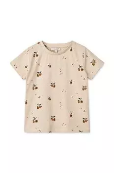 Хлопковая футболка для детей Liewood, оранжевый