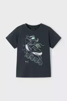 Хлопковая футболка для детей Mayoral, черный