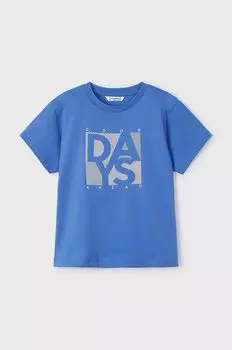Хлопковая футболка для детей Mayoral, синий