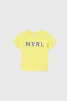 Хлопковая футболка для детей Mayoral, желтый