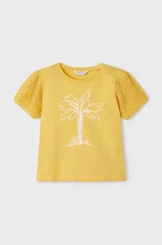 Хлопковая футболка для детей Mayoral, желтый