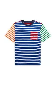Хлопковая футболка для детей Polo Ralph Lauren, синий