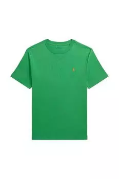 Хлопковая футболка для детей Polo Ralph Lauren, зеленый