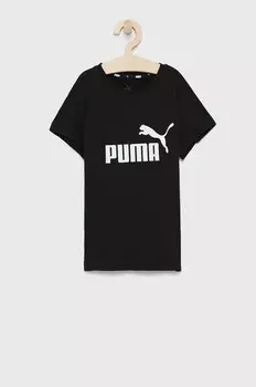 Хлопковая футболка для детей Puma, черный