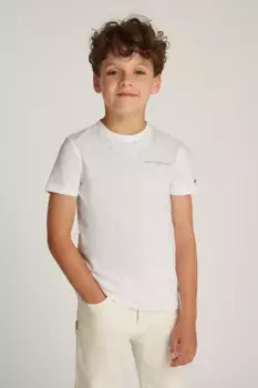 Хлопковая футболка для детей Tommy Hilfiger, белый