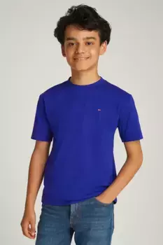 Хлопковая футболка для детей Tommy Hilfiger, фиолетовый