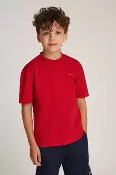 Хлопковая футболка для детей Tommy Hilfiger, красный
