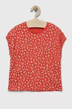Хлопковая футболка для детей United Colors of Benetton, красный
